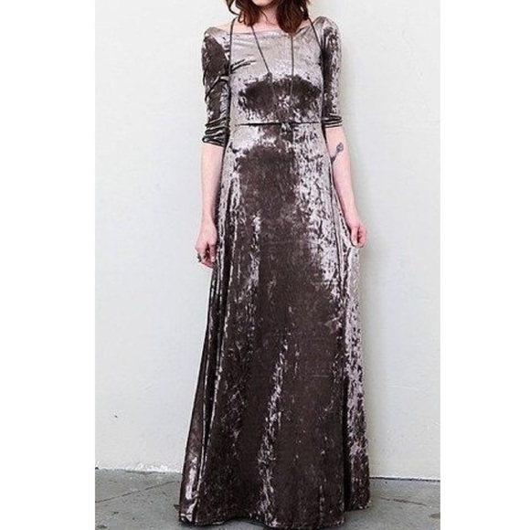 Paper Crown Dresses & Skirts - Paper crown designer velvet maxi dress NWOT Paper Crown Dresses & Skirts - Paper crown designer velvet maxi dress NWOT